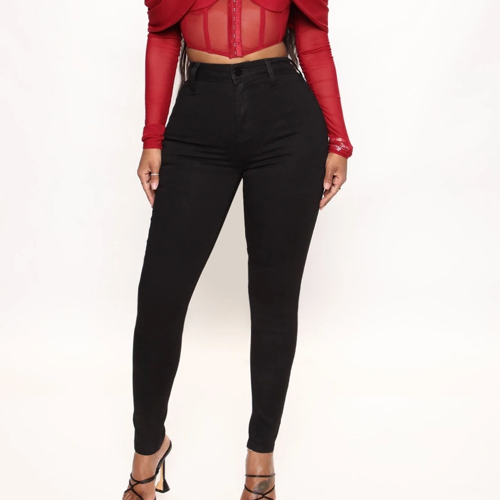 Black high rise jeans